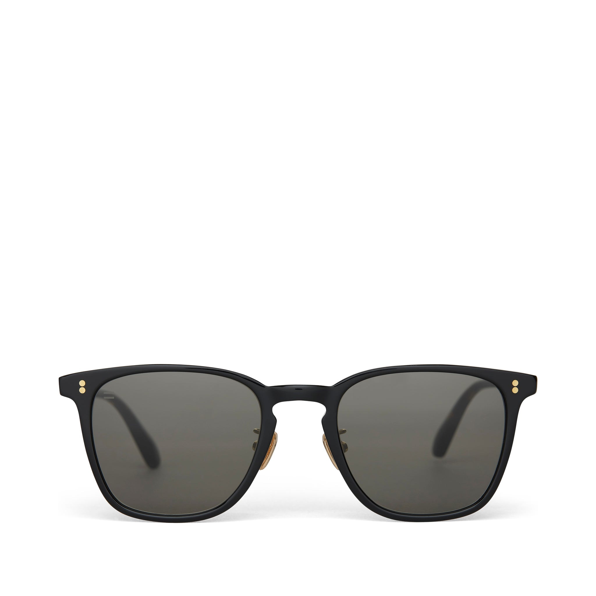 Emerson Black Handcrafted Sunglasses Front View