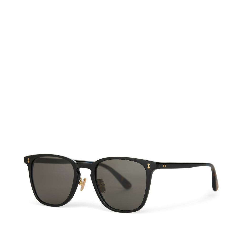 Emerson Black Handcrafted Sunglasses Side Angle View
