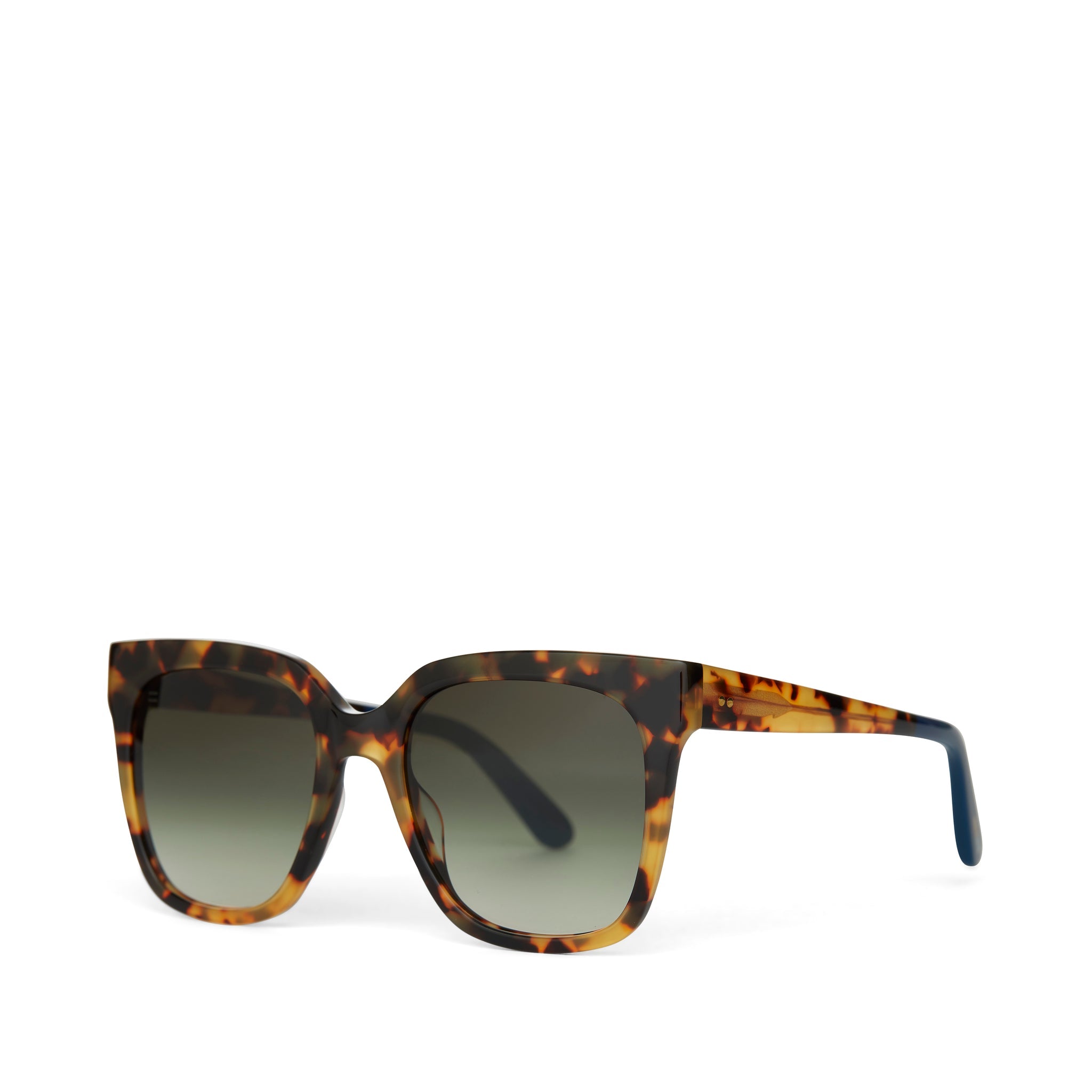 Natasha Blonde Tortoise Handcrafted Sunglasses Side Angle View