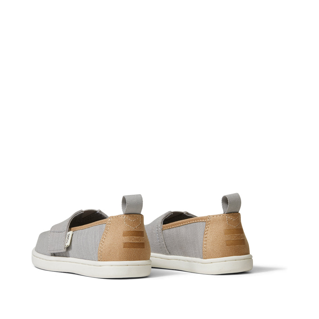 Alpargata Grey Woven Toddler Shoe Back View