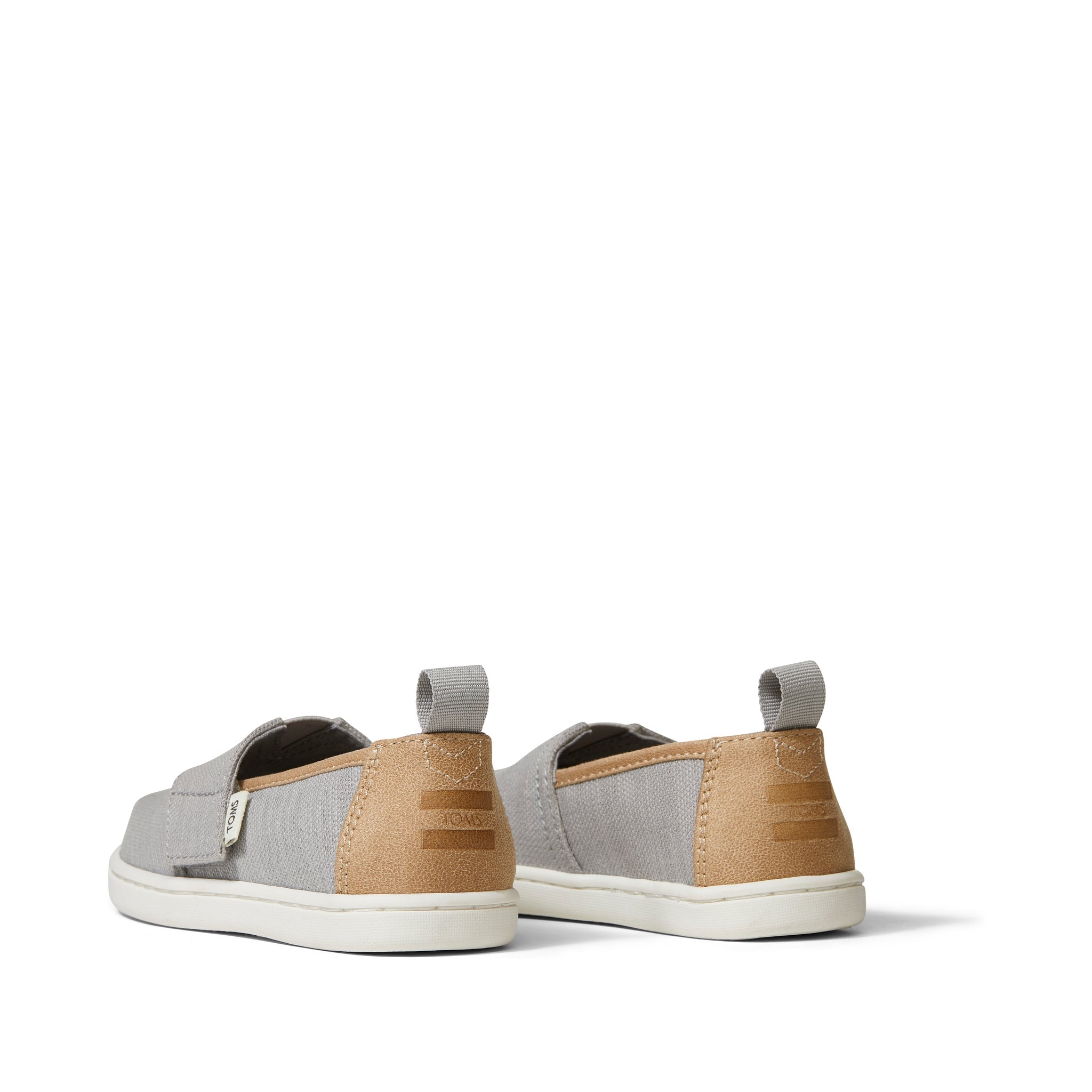 Alpargata Grey Woven Toddler Shoe Back View
