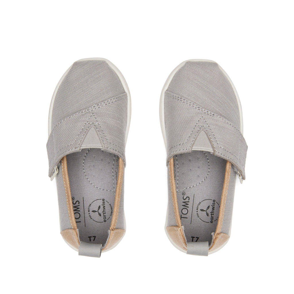 Alpargata Grey Woven Toddler Shoe Top View