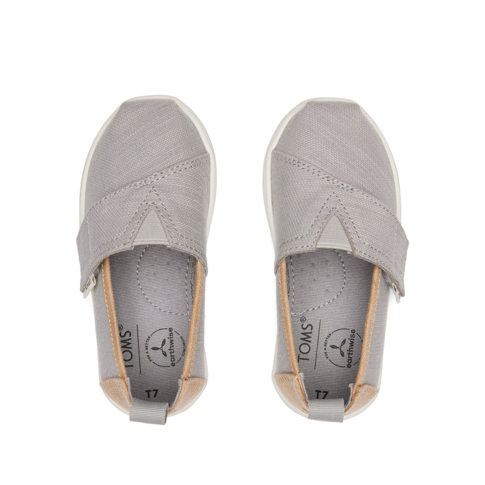 Alpargata Grey Woven Toddler Shoe Top View