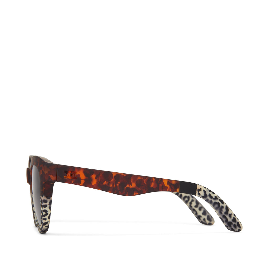 Florentin Blonde Tortoise Cheetah Fade Traveler Sunglasses Side View
