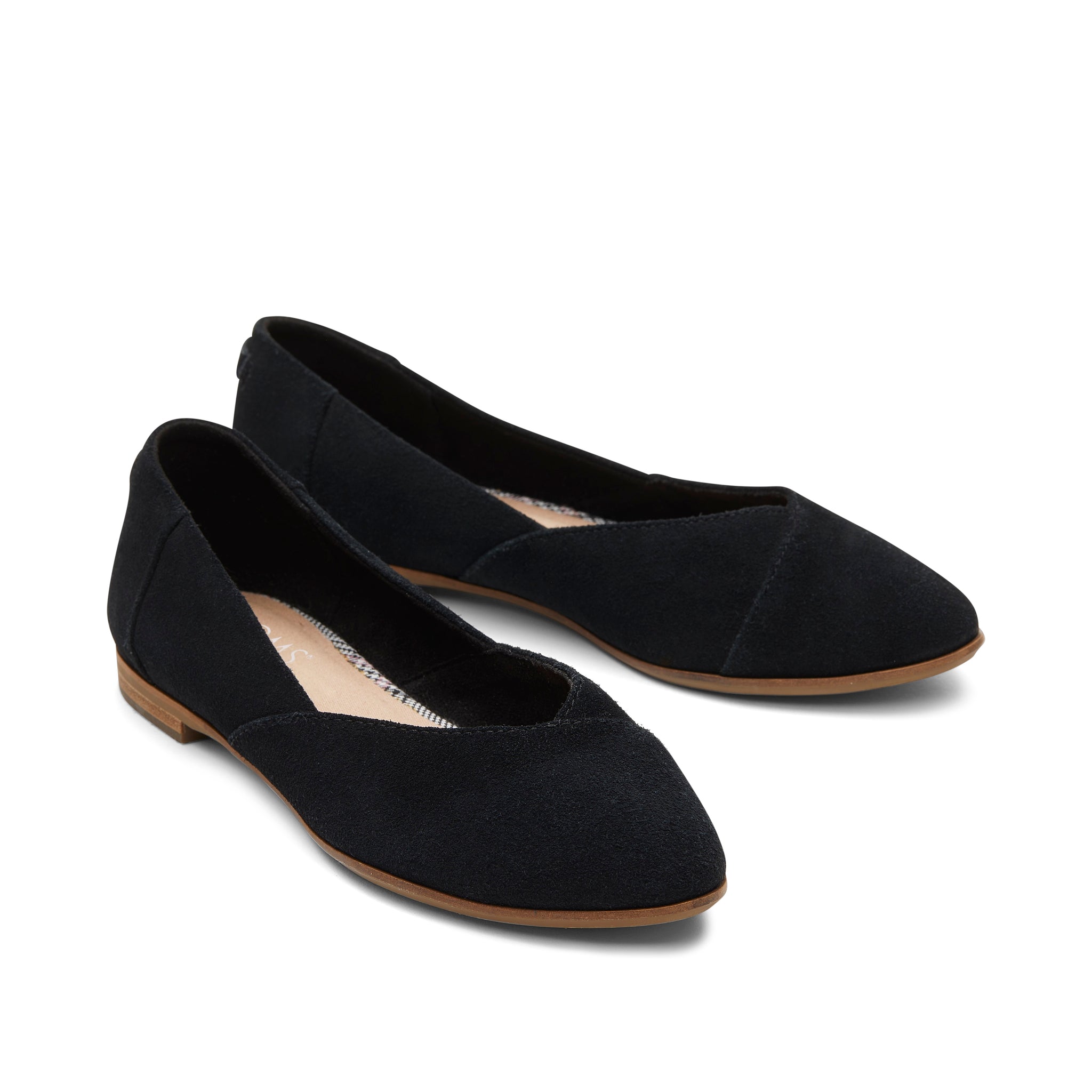 Jutti Neat Black Suede Flat Front View