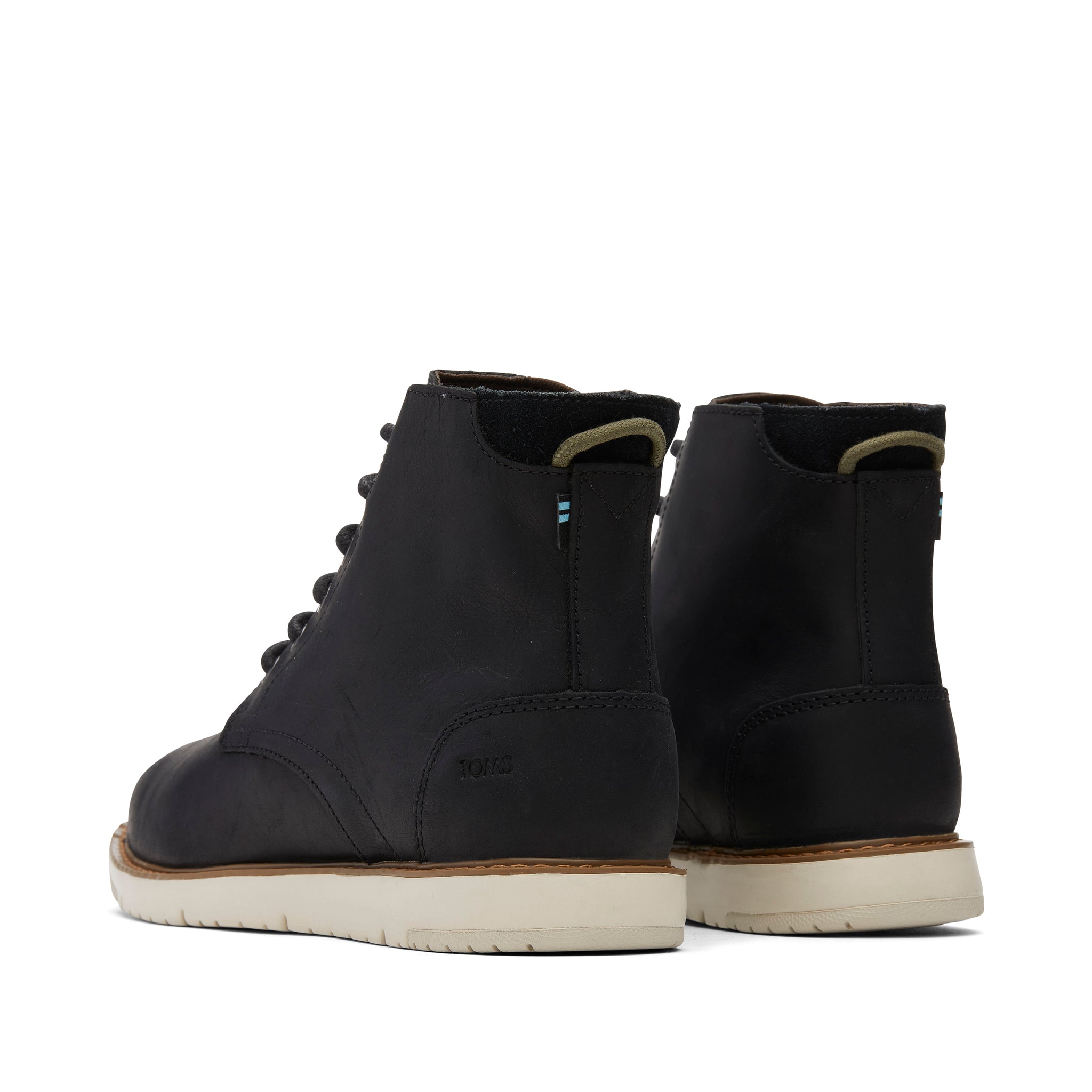 Hillside Black Water Resistant Leather Boot Back View