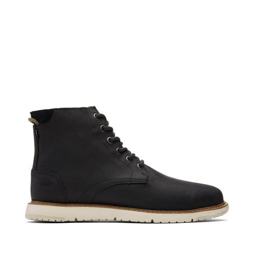Hillside Black Water Resistant Leather Boot Side View