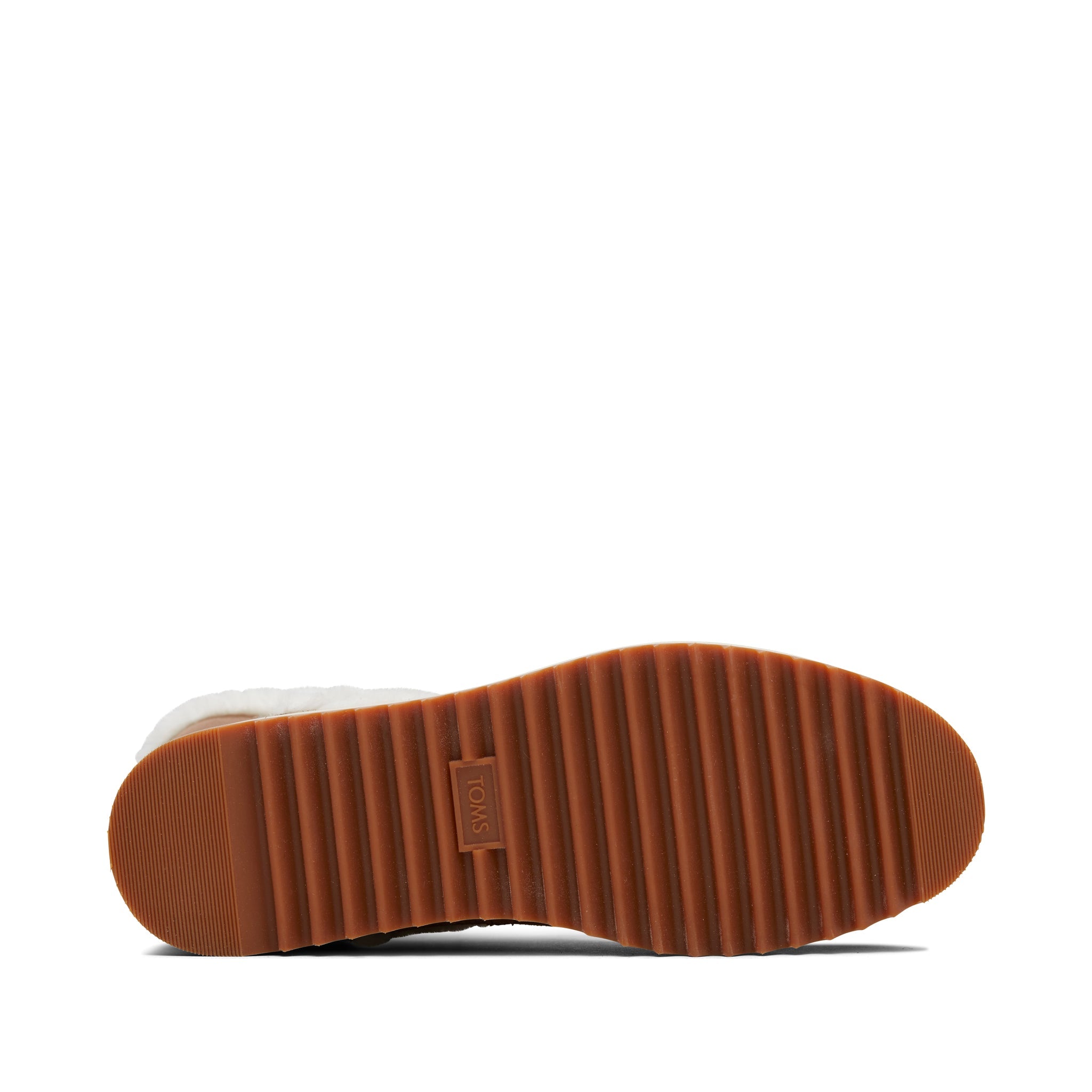 Makenna Taupe Water Resistant Faux Fur Boot Bottom Sole View