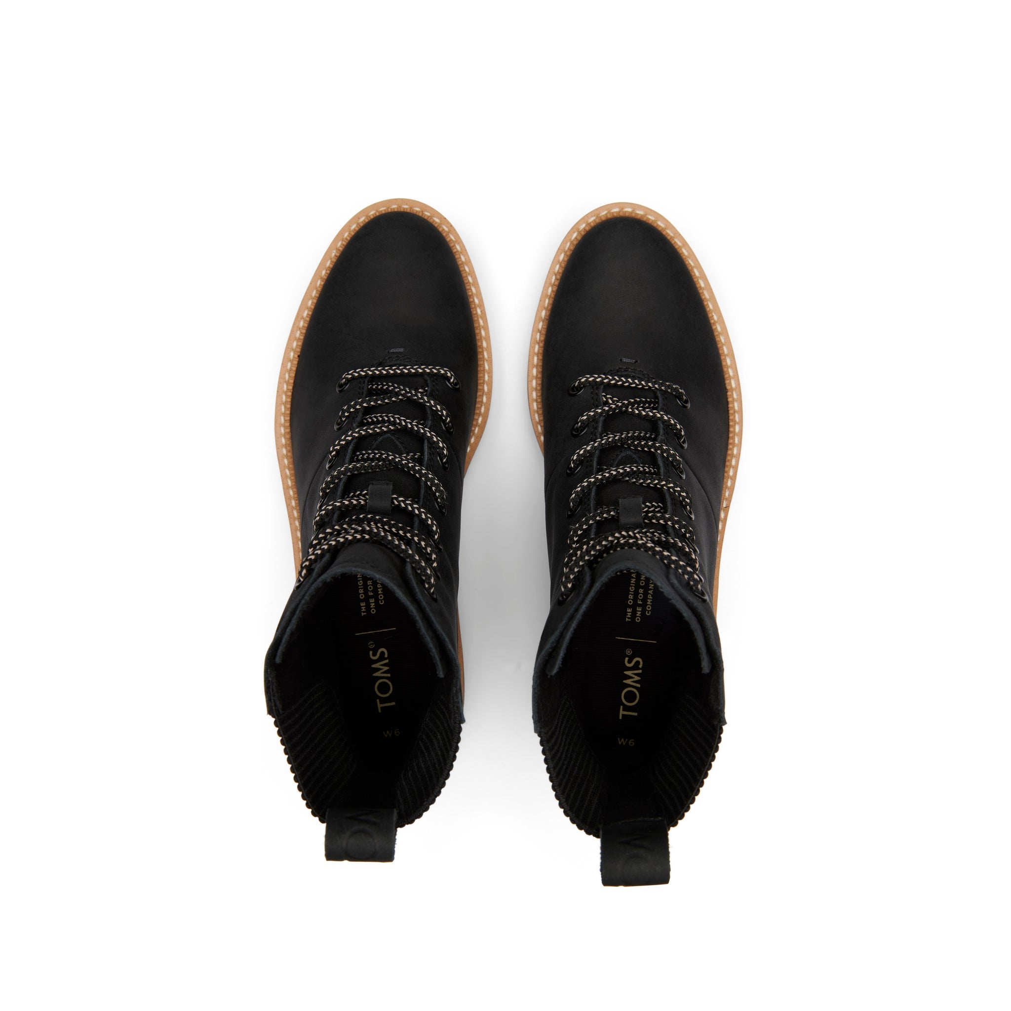 Frankie Black Water Resistant Lace-Up Boot Top View