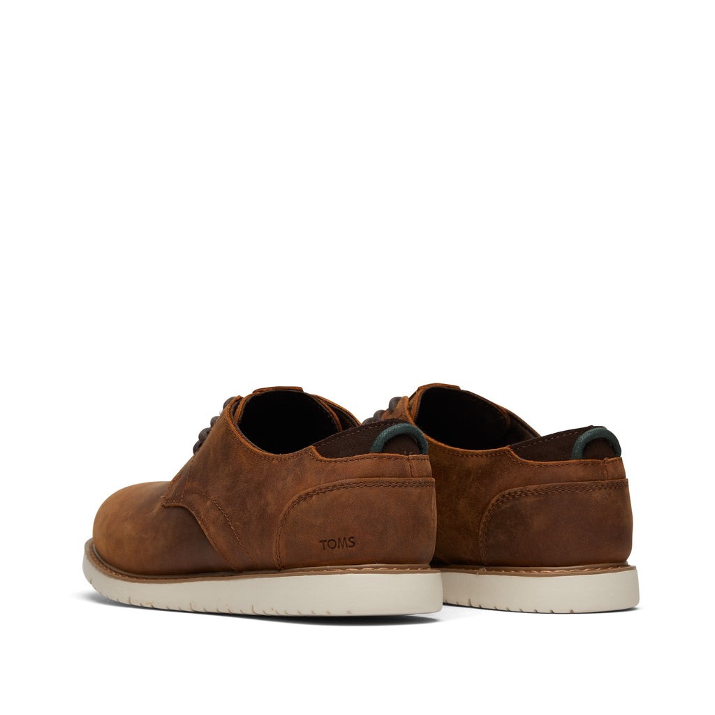 Navi Brown Water Resistant Dress Shoe Back View