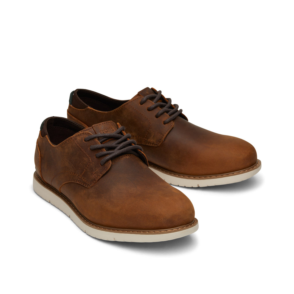 Navi Brown Water Resistant Dress Shoe Front View