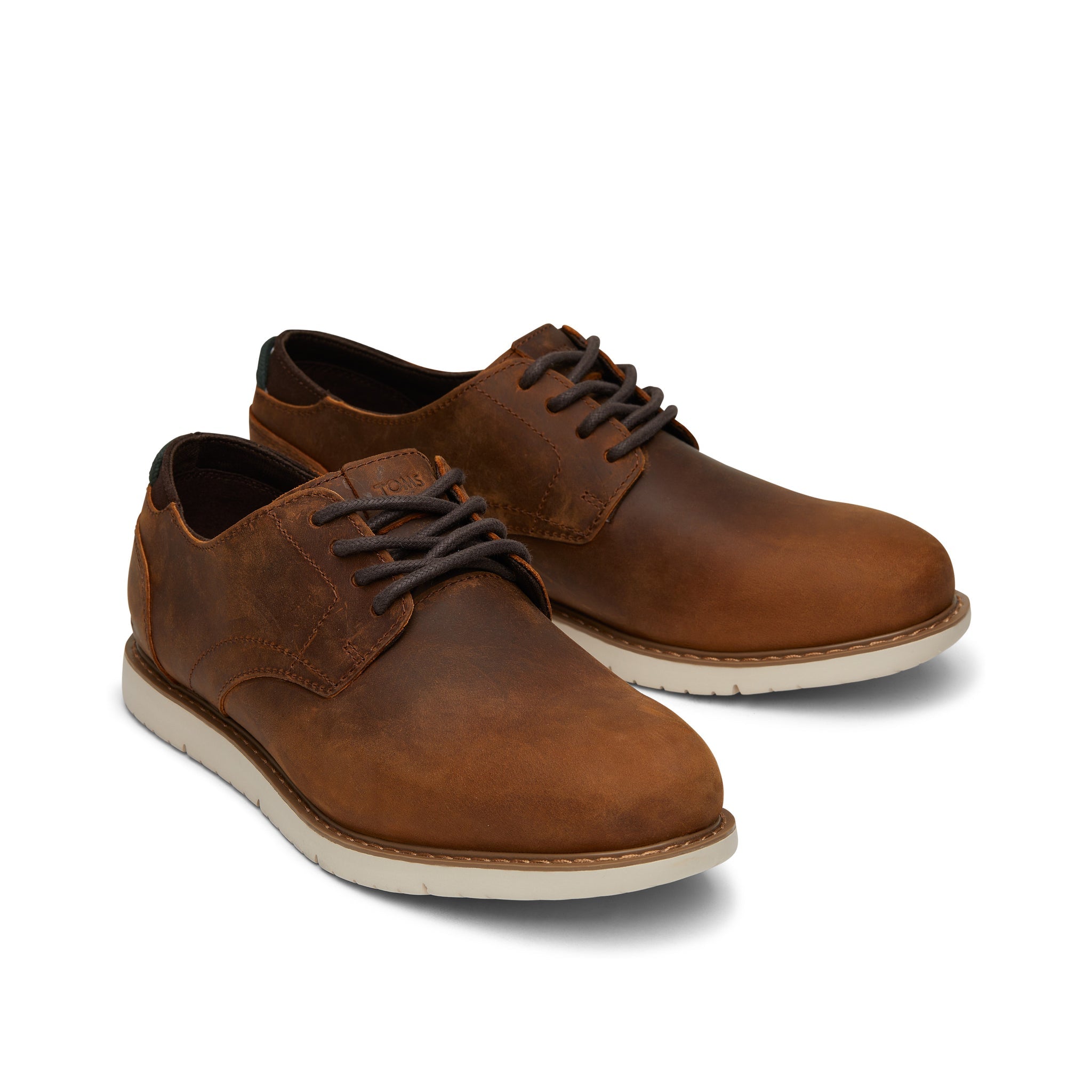 Navi Brown Water Resistant Dress Shoe Front View