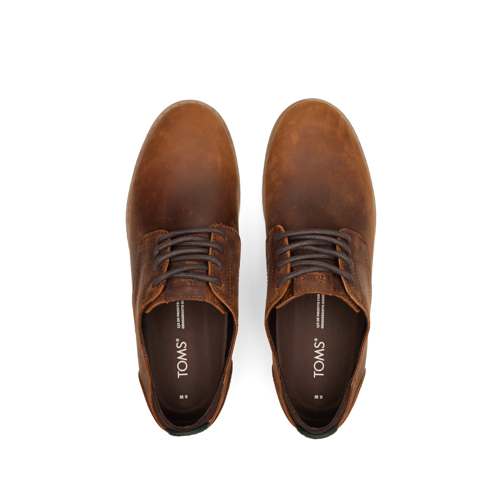 Navi Brown Water Resistant Dress Shoe Top View