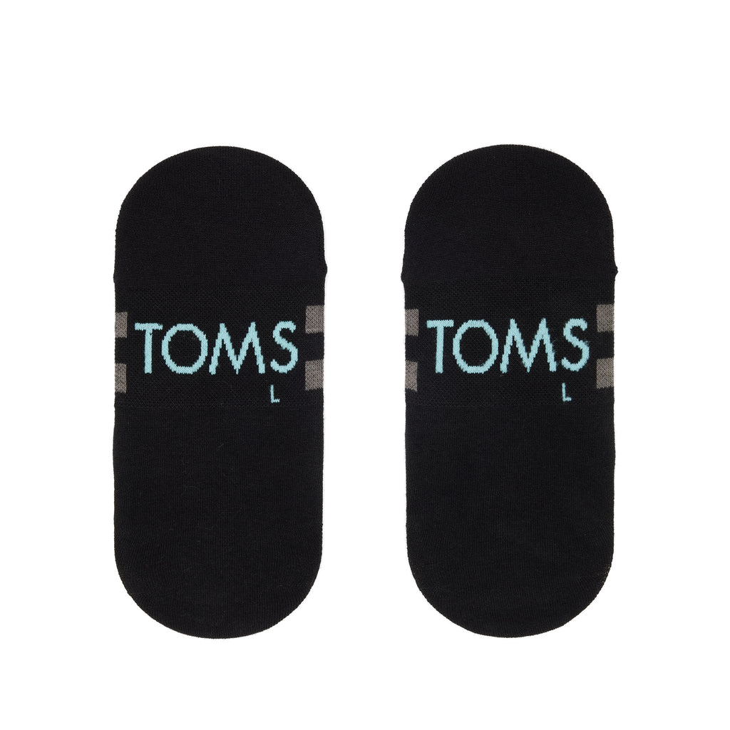 Classic No Show Socks Black Back View