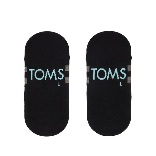 Classic No Show Socks Black Back View