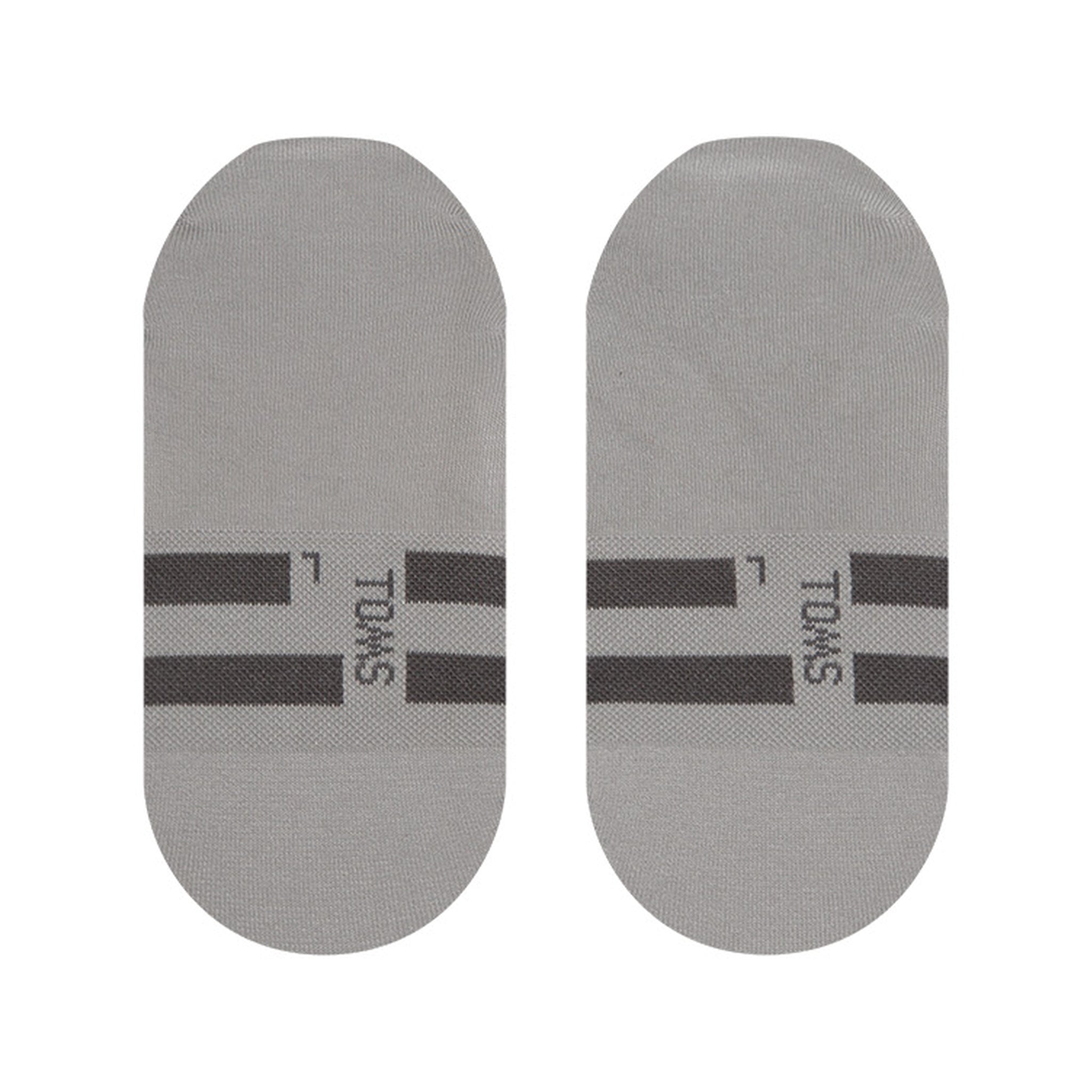 Detailed Image Of Classic No Show Socks Grey