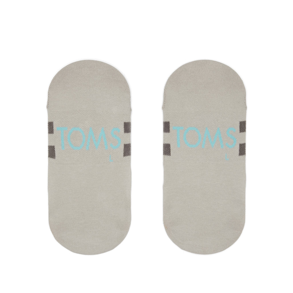 Classic No Show Socks Grey Back View