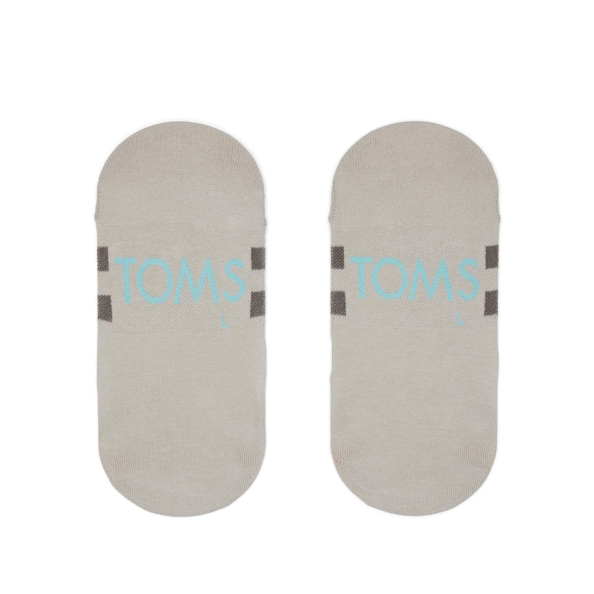 Classic No Show Socks Grey Back View