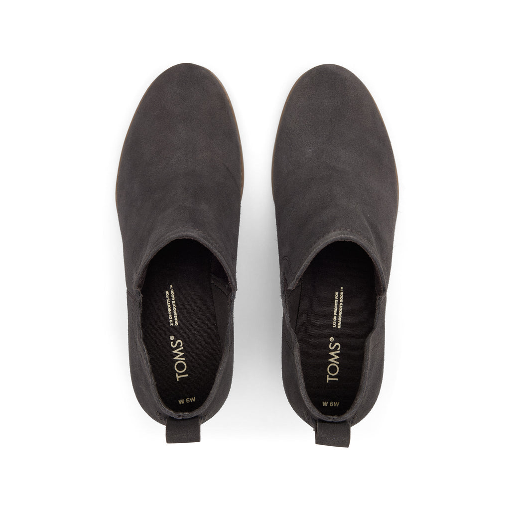 Kallie Grey Suede Wedge Boot Top View