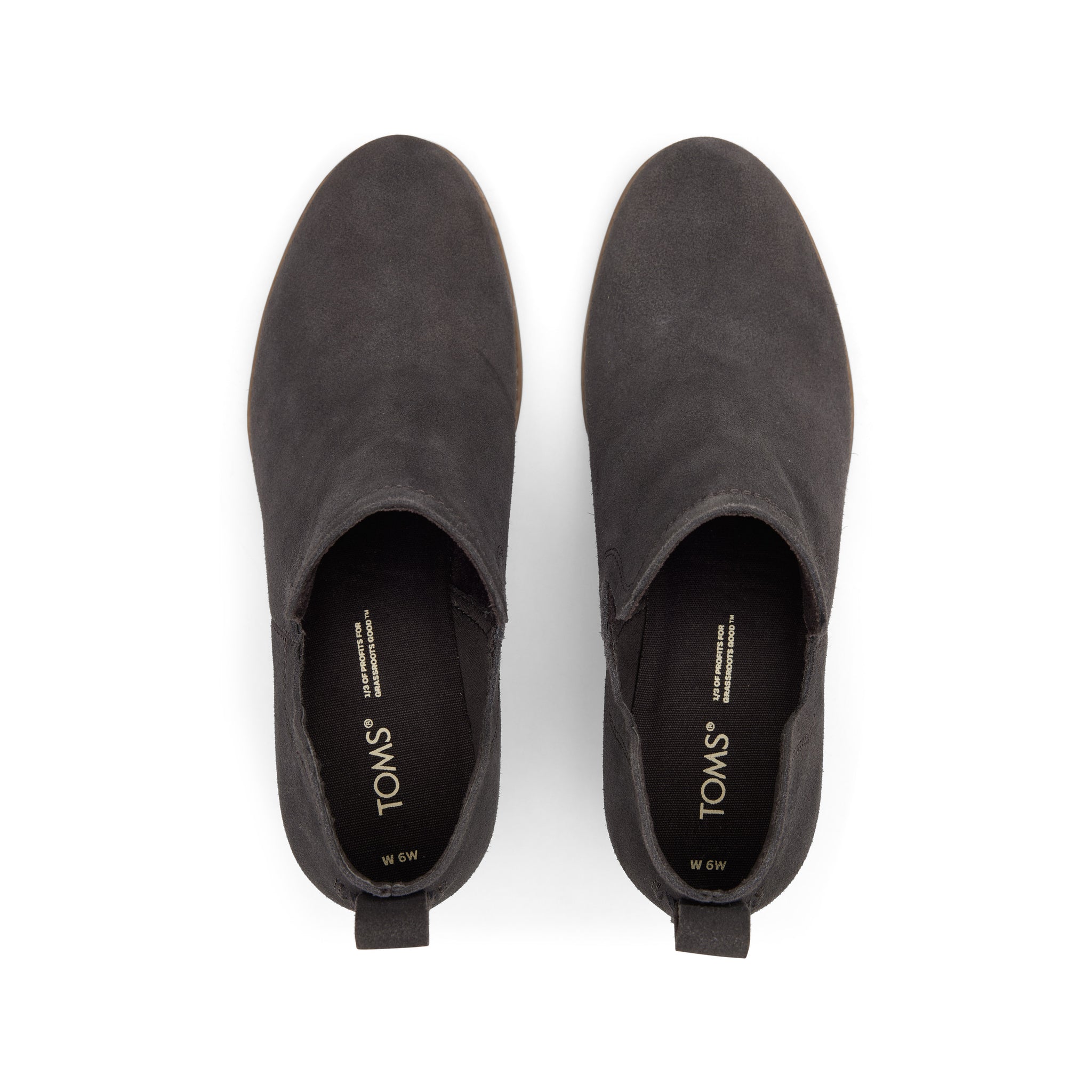 Kallie Grey Suede Wedge Boot Top View