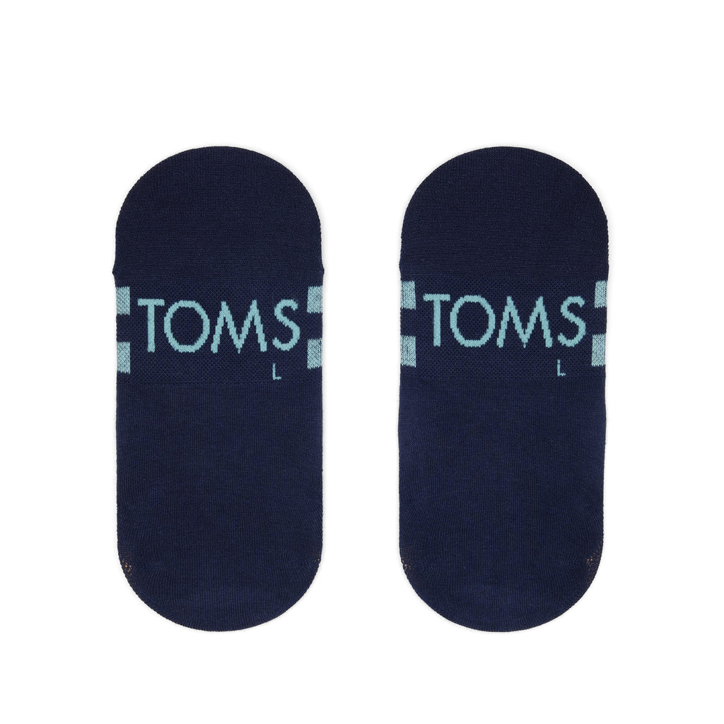 Classic No Show Socks Navy Back View