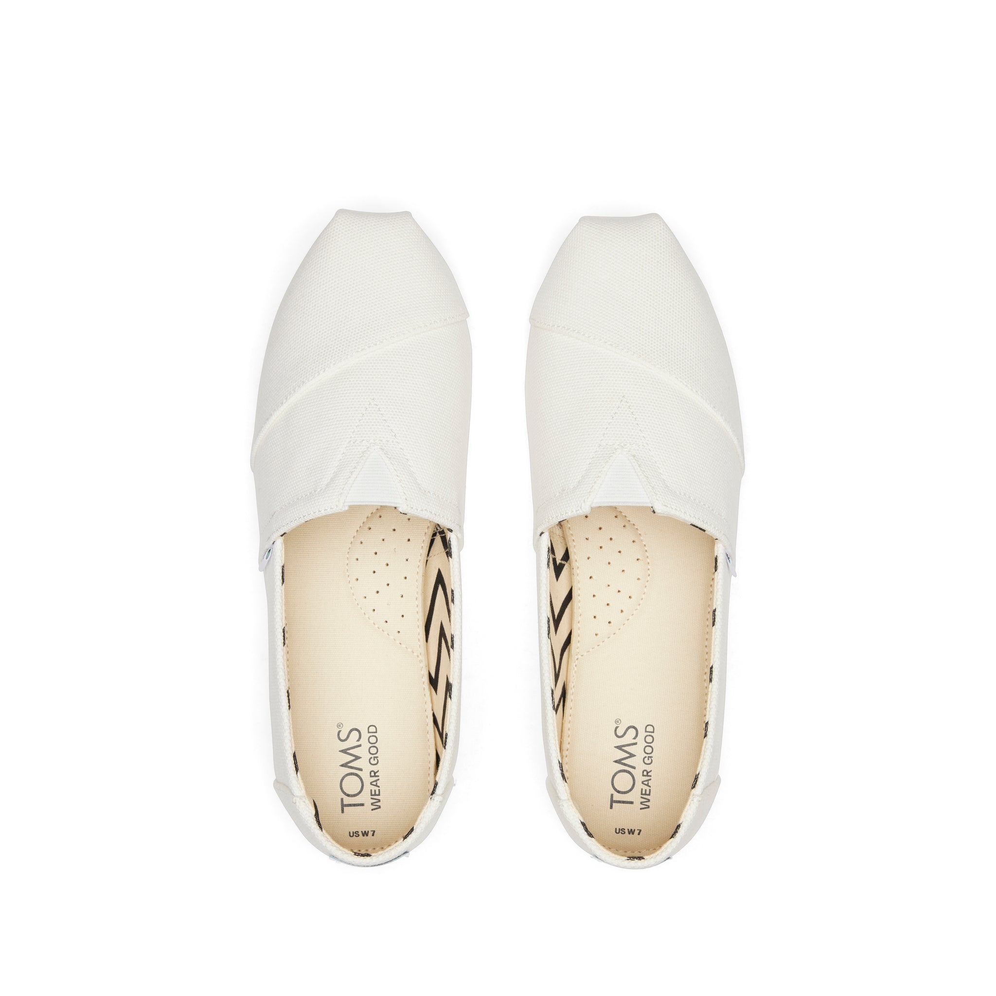 Alpargata White Recycled Cotton Canvas Top View