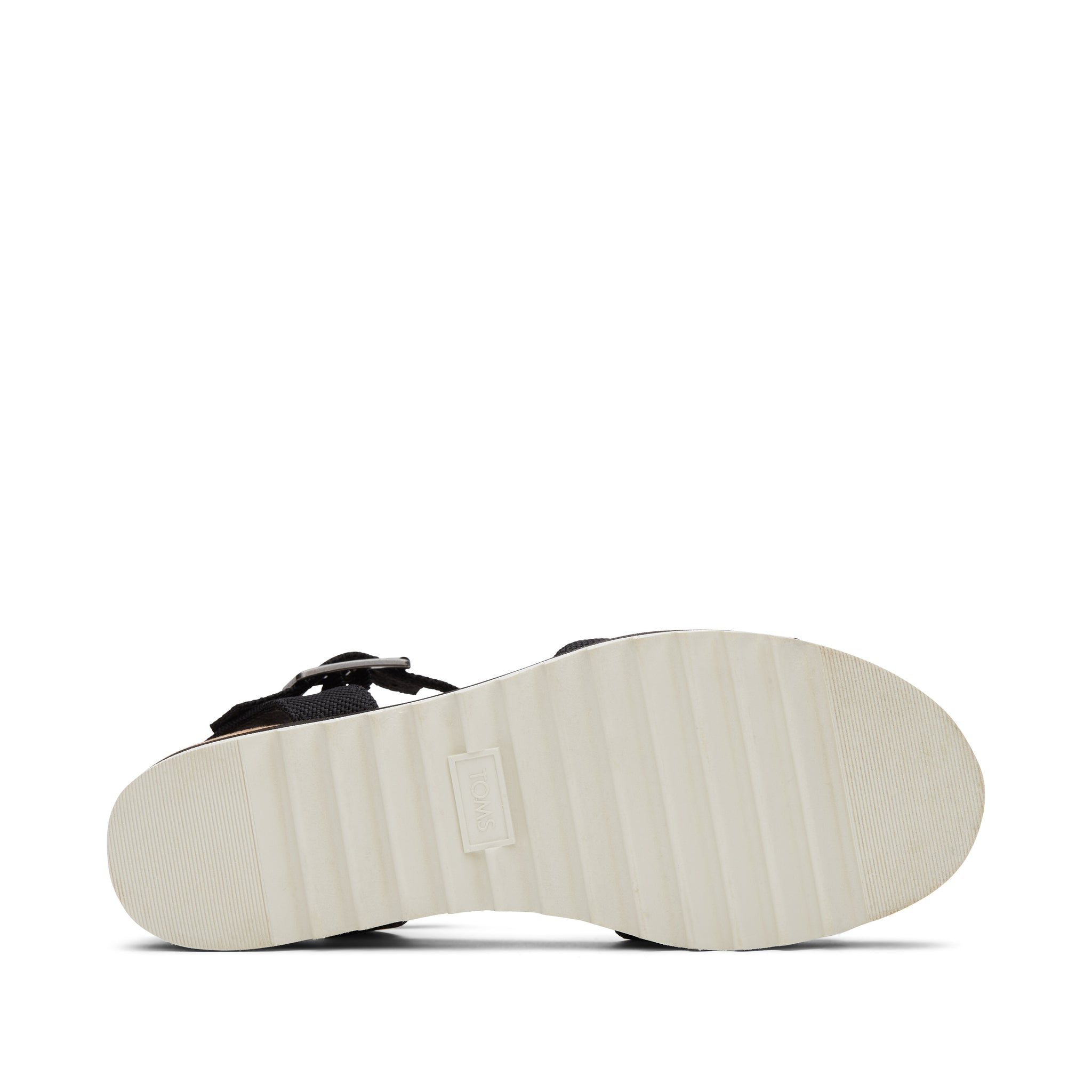 Diana Black Wedge Sandal Bottom Sole View