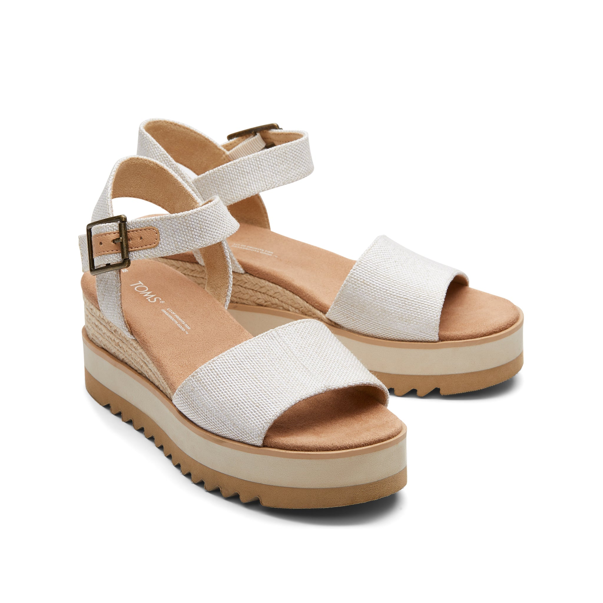 Diana Natural Wedge Sandal Front View