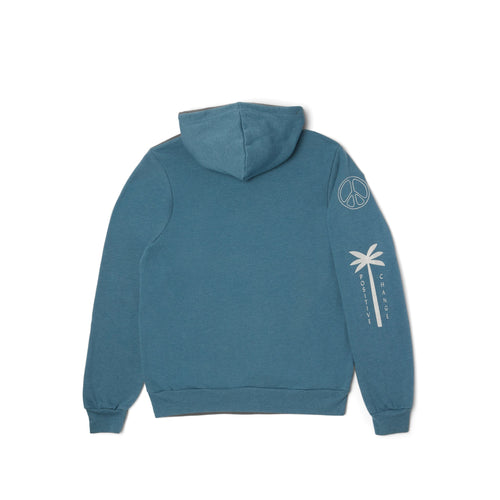 Multi Graphic Fleece Hoodie Back View