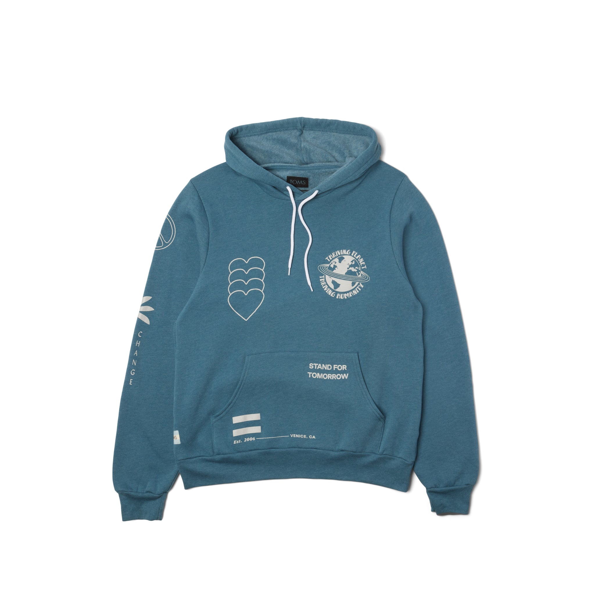 Multi Graphic Fleece Hoodie Front View