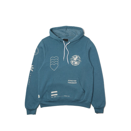 Multi Graphic Fleece Hoodie Front View