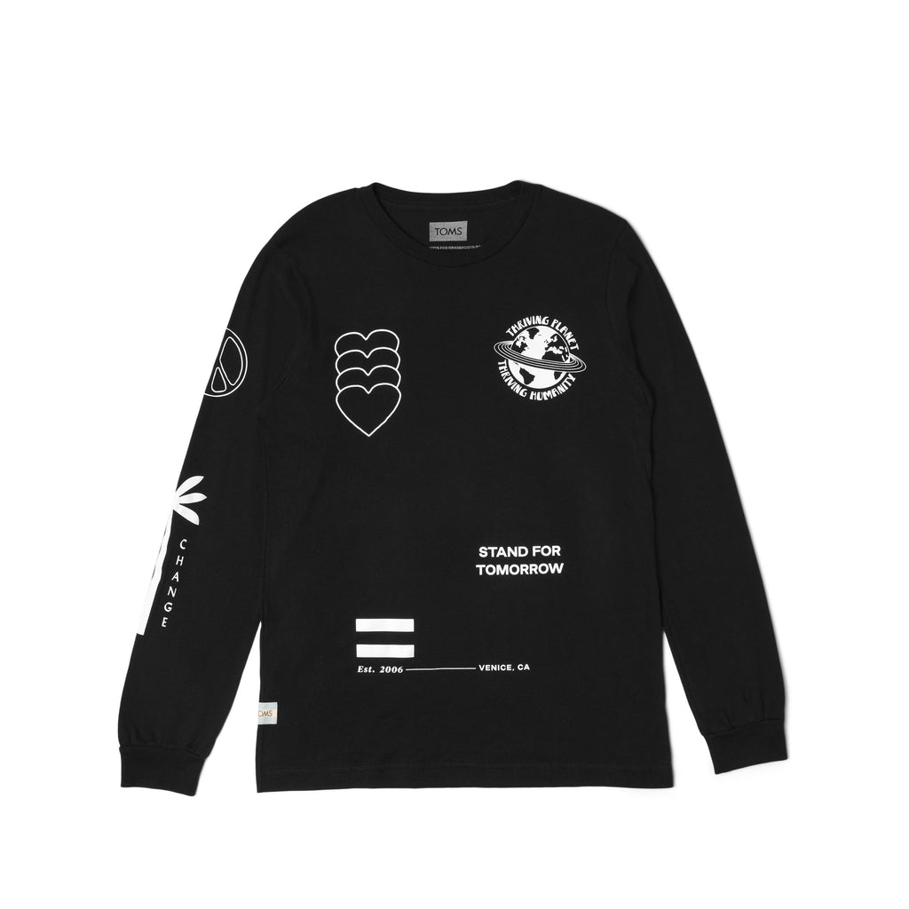 Multi Graphic Long Sleeve Tee Front View