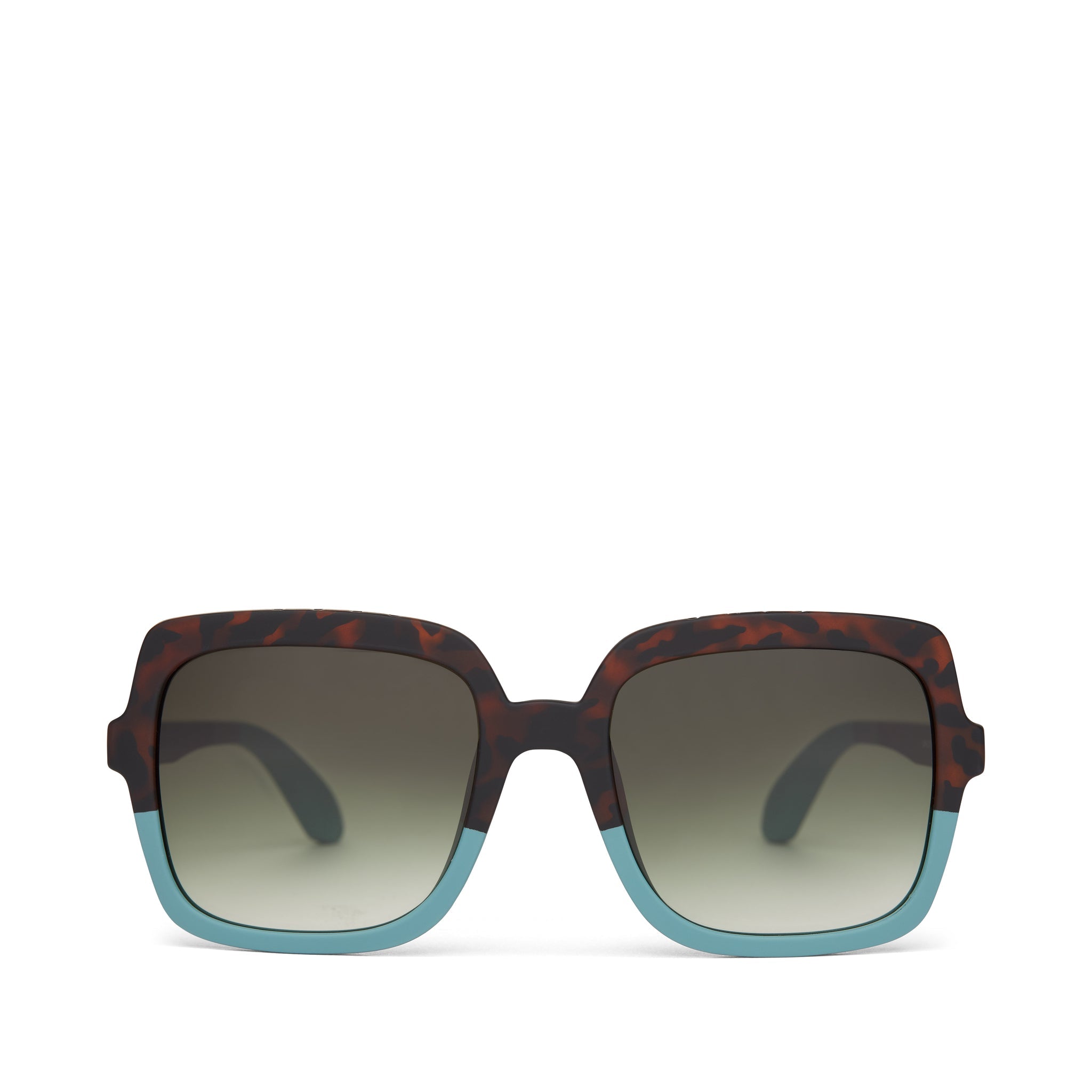 Athena Tortoise Sage Fade Traveler Sunglasses Front View