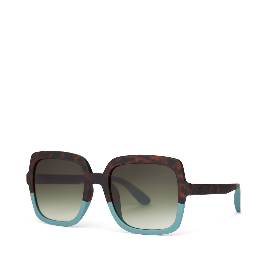 Athena Tortoise Sage Fade Traveler Sunglasses Side Angle View