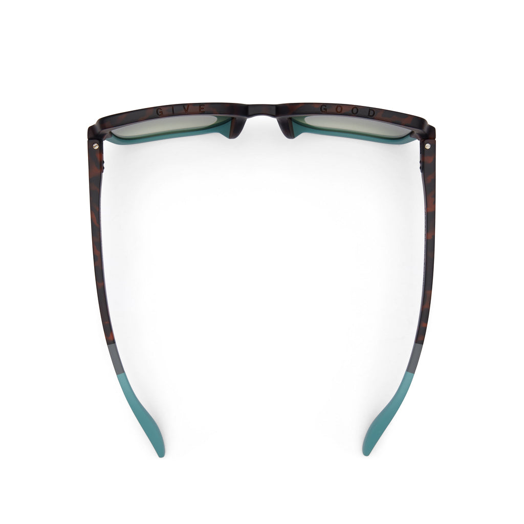 Athena Tortoise Sage Fade Traveler Sunglasses Top View