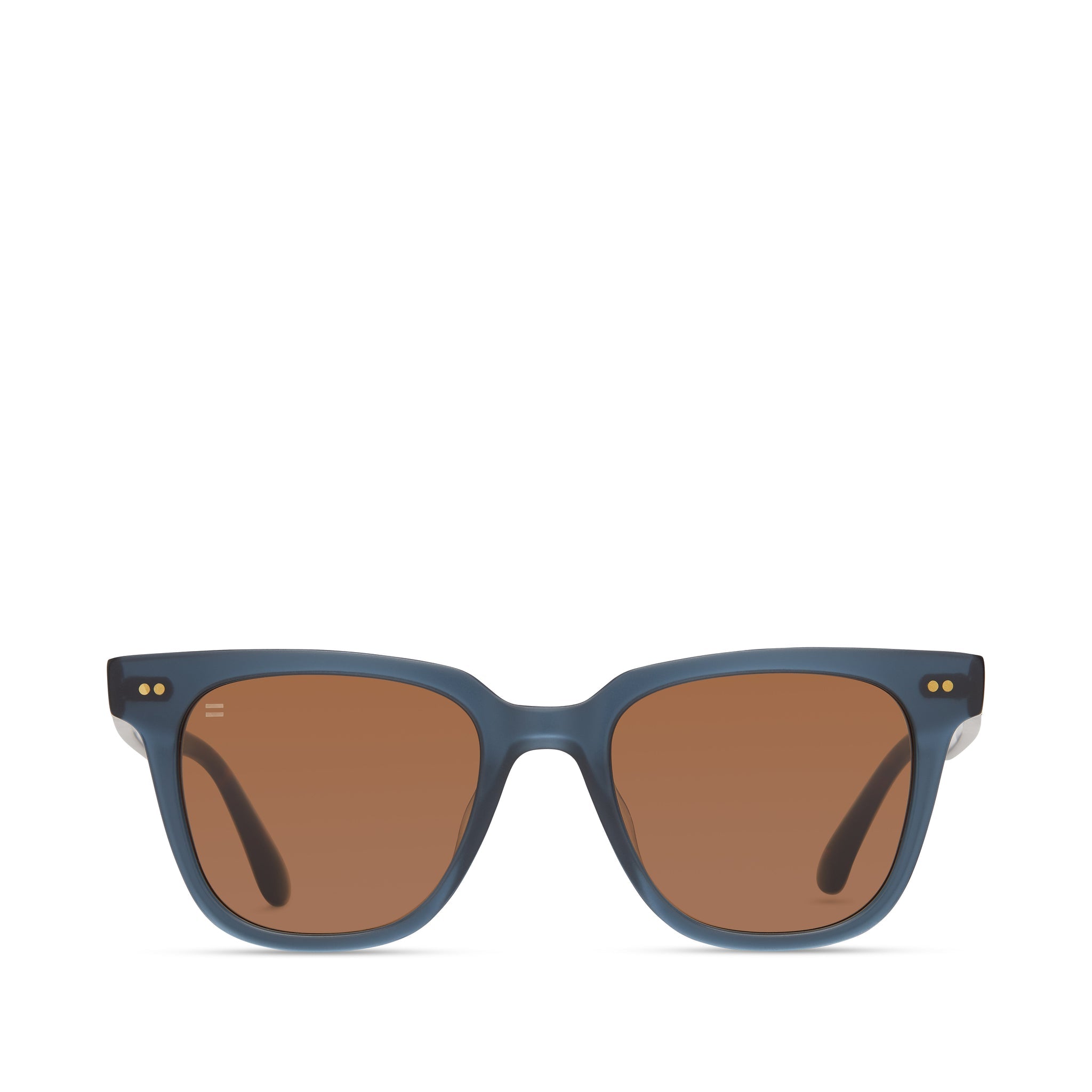 Memphis 301 Black Teal Handcrafted Sunglasses Front View