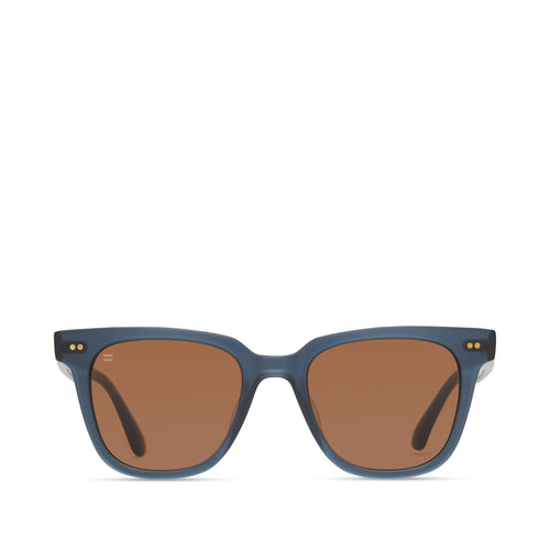 Memphis 301 Black Teal Handcrafted Sunglasses Front View