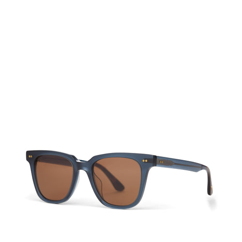 Memphis 301 Black Teal Handcrafted Sunglasses Side View