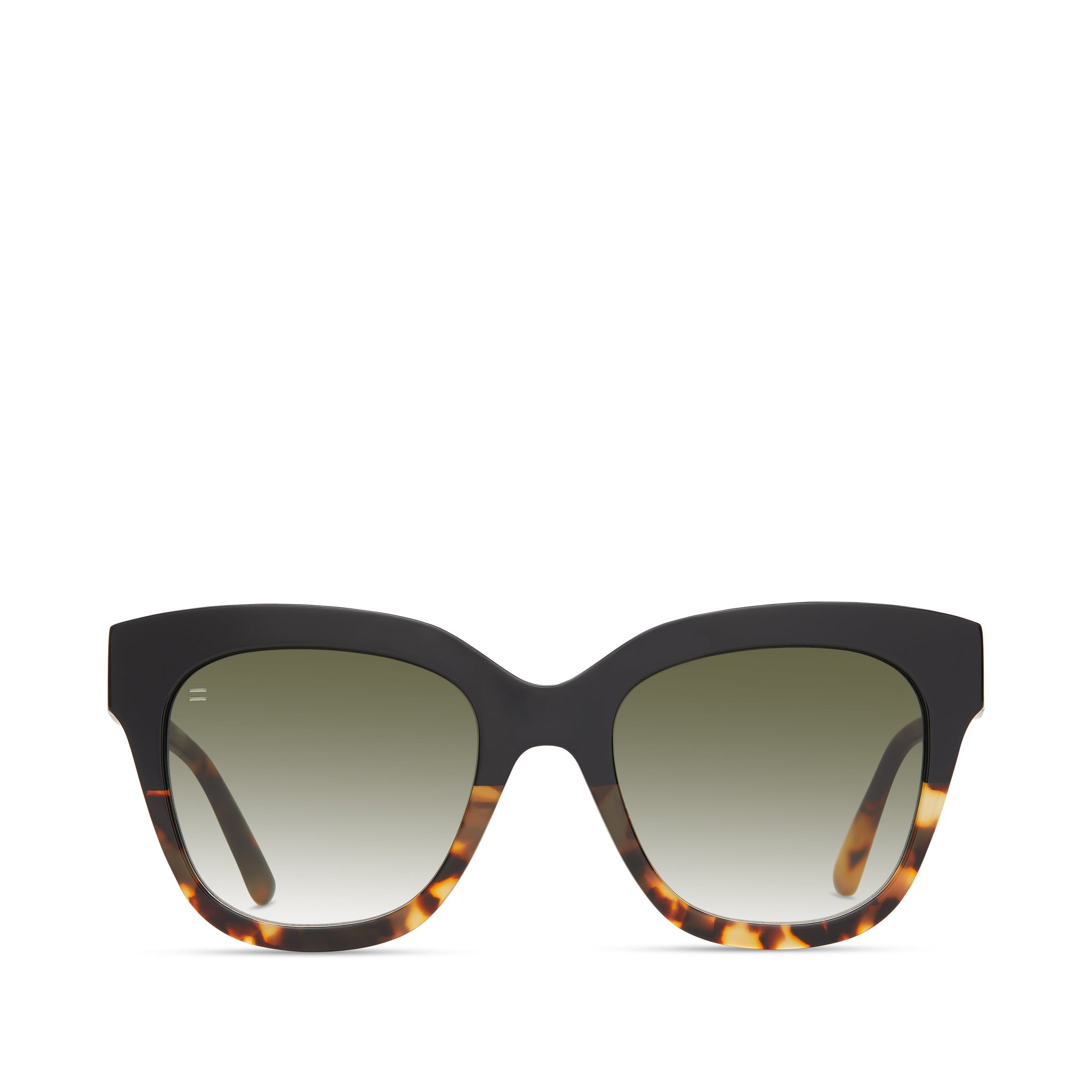 Sloane Black Tortoise Fade Handcrafted Sunglasses Front View