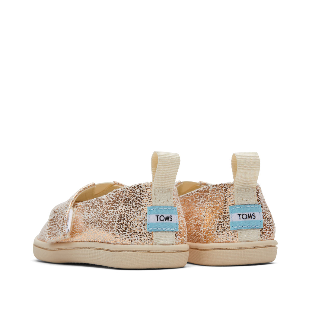 Alpargata Gold Foil Toddler Shoe Back View