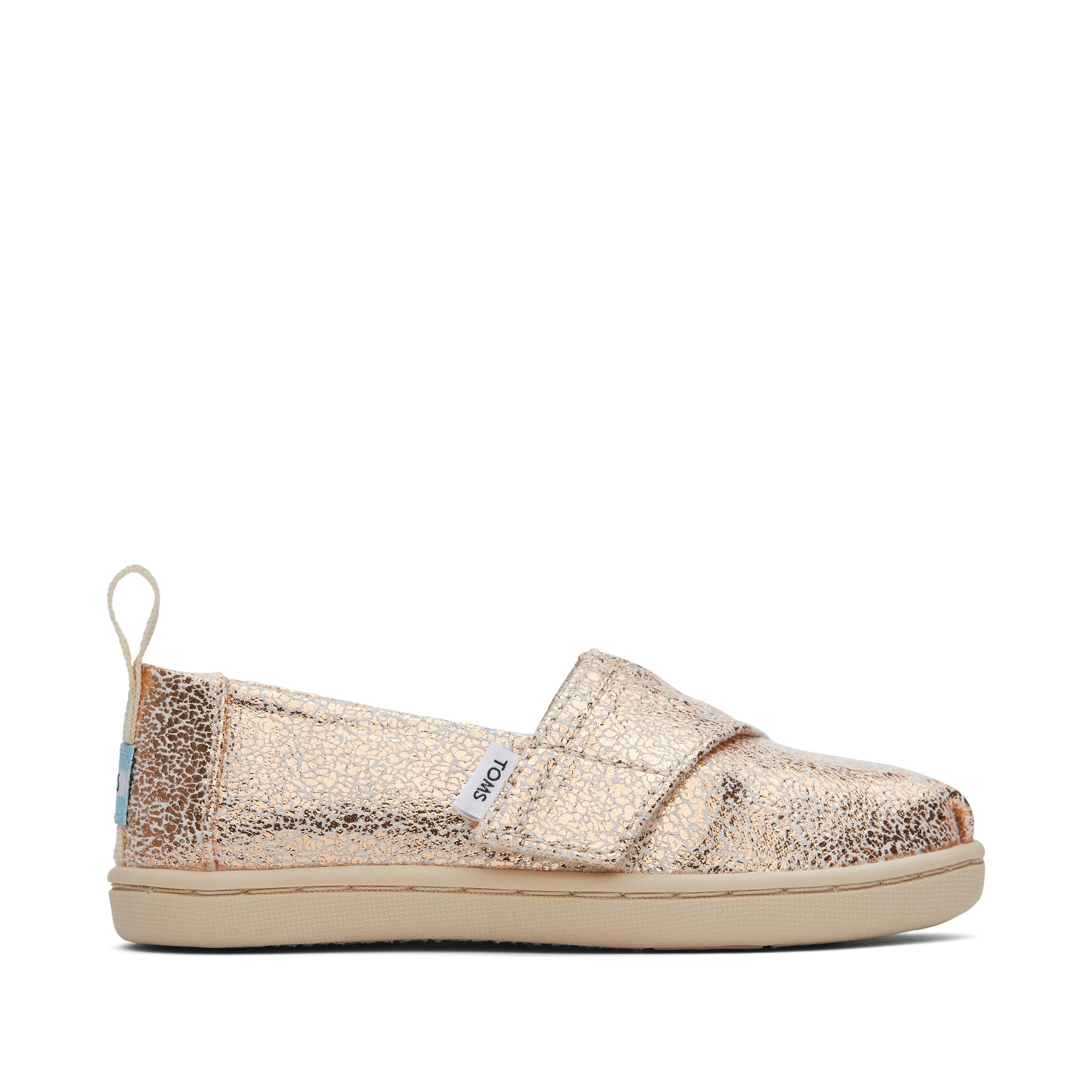 Alpargata Gold Foil Toddler Shoe Side View