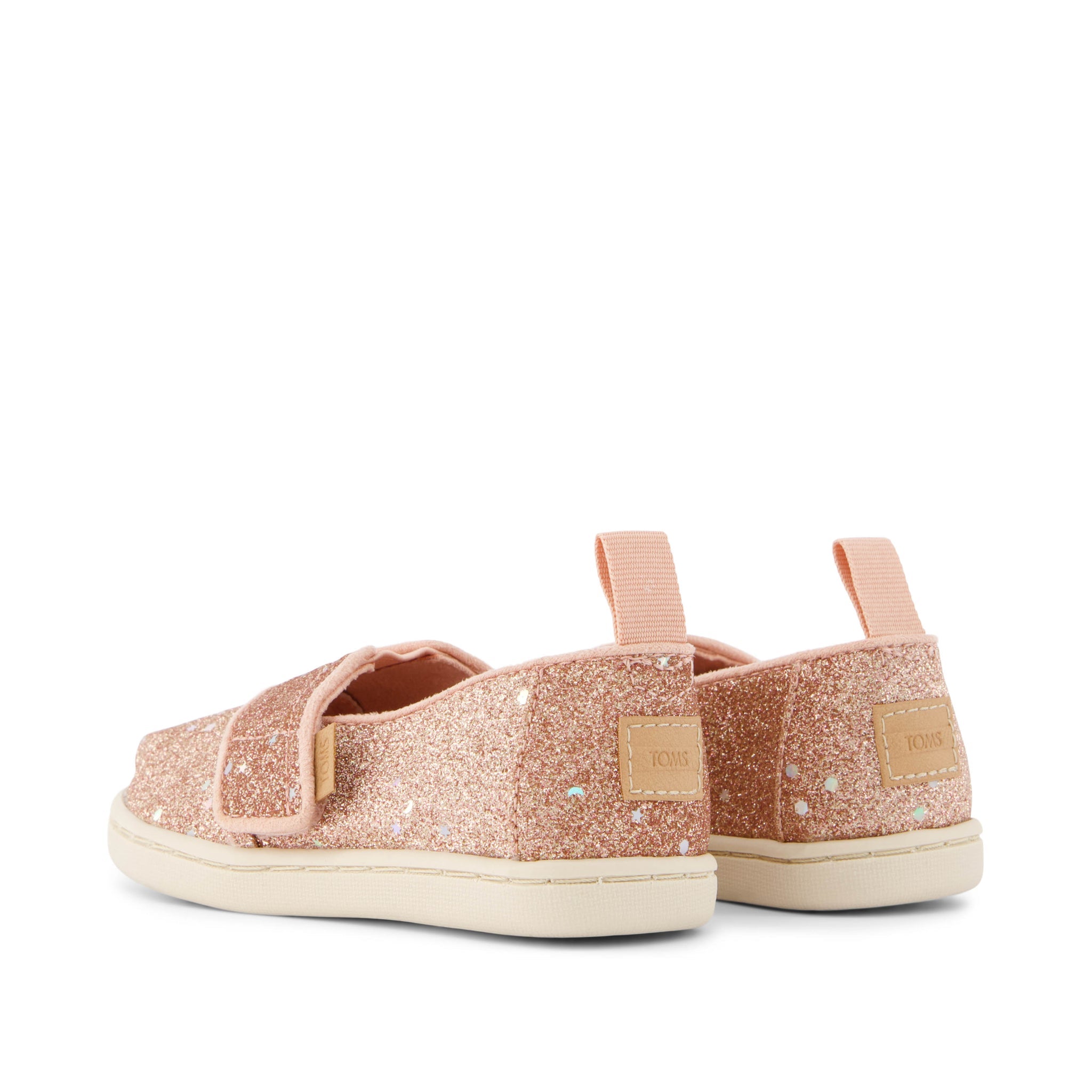 Alpargata Rose Gold Cosmic Glitter Toddler Shoe Back View