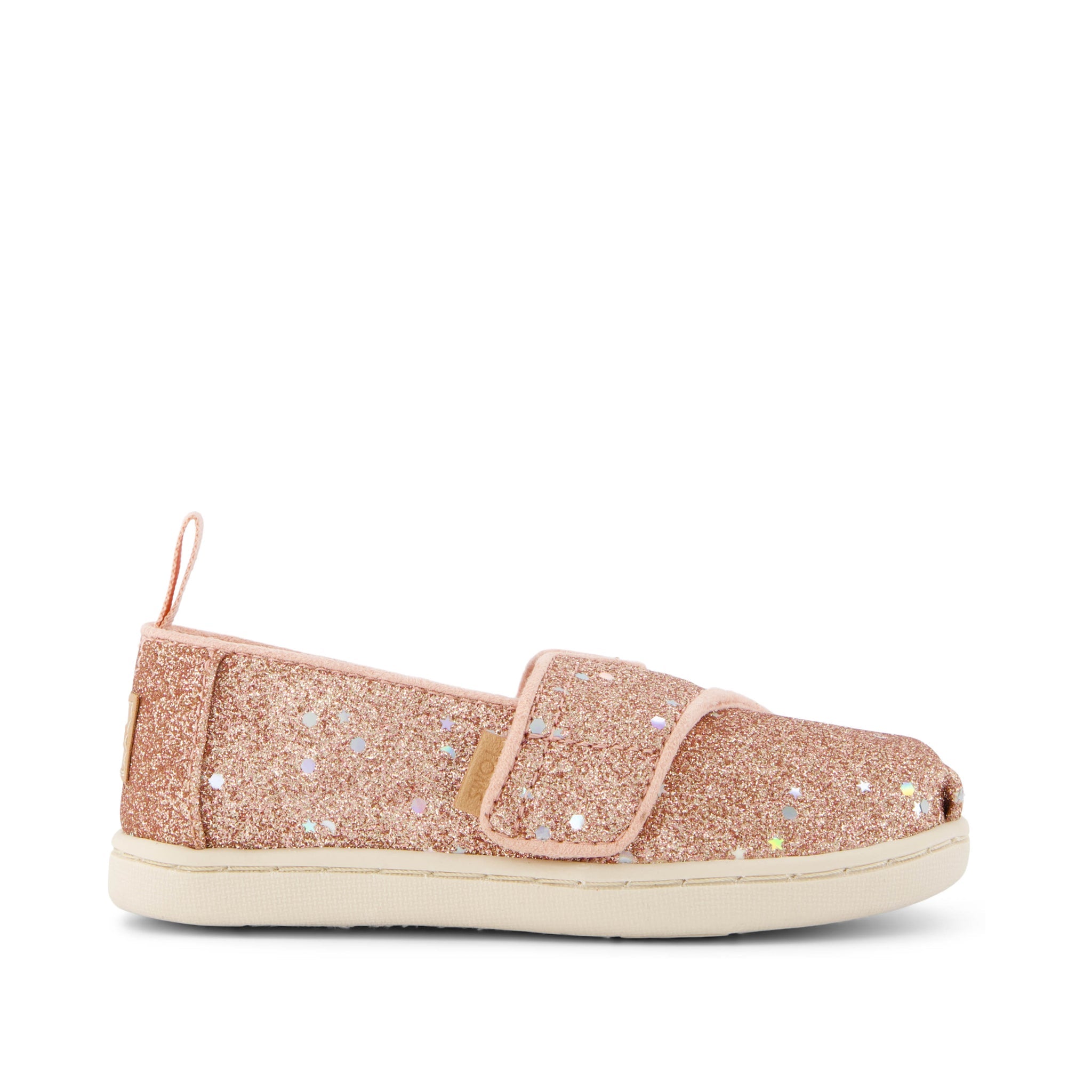 Alpargata Rose Gold Cosmic Glitter Toddler Shoe Side View
