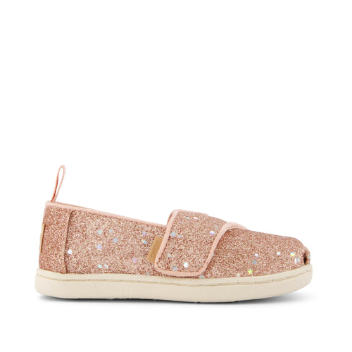 Alpargata Rose Gold Cosmic Glitter Toddler Shoe Side View