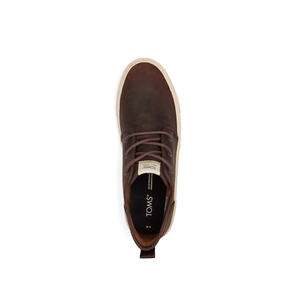 Carlo Mid Terrain Brown Water Resistant Sneaker Top View