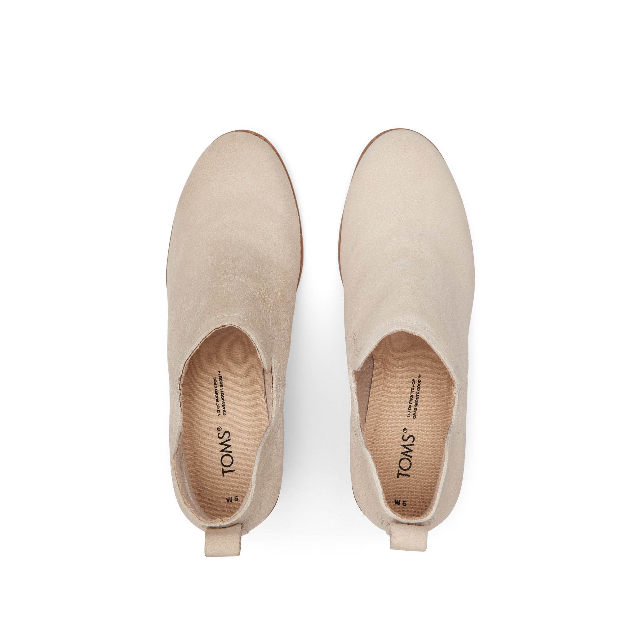 Kallie Beige Suede Wedge Boot Top View