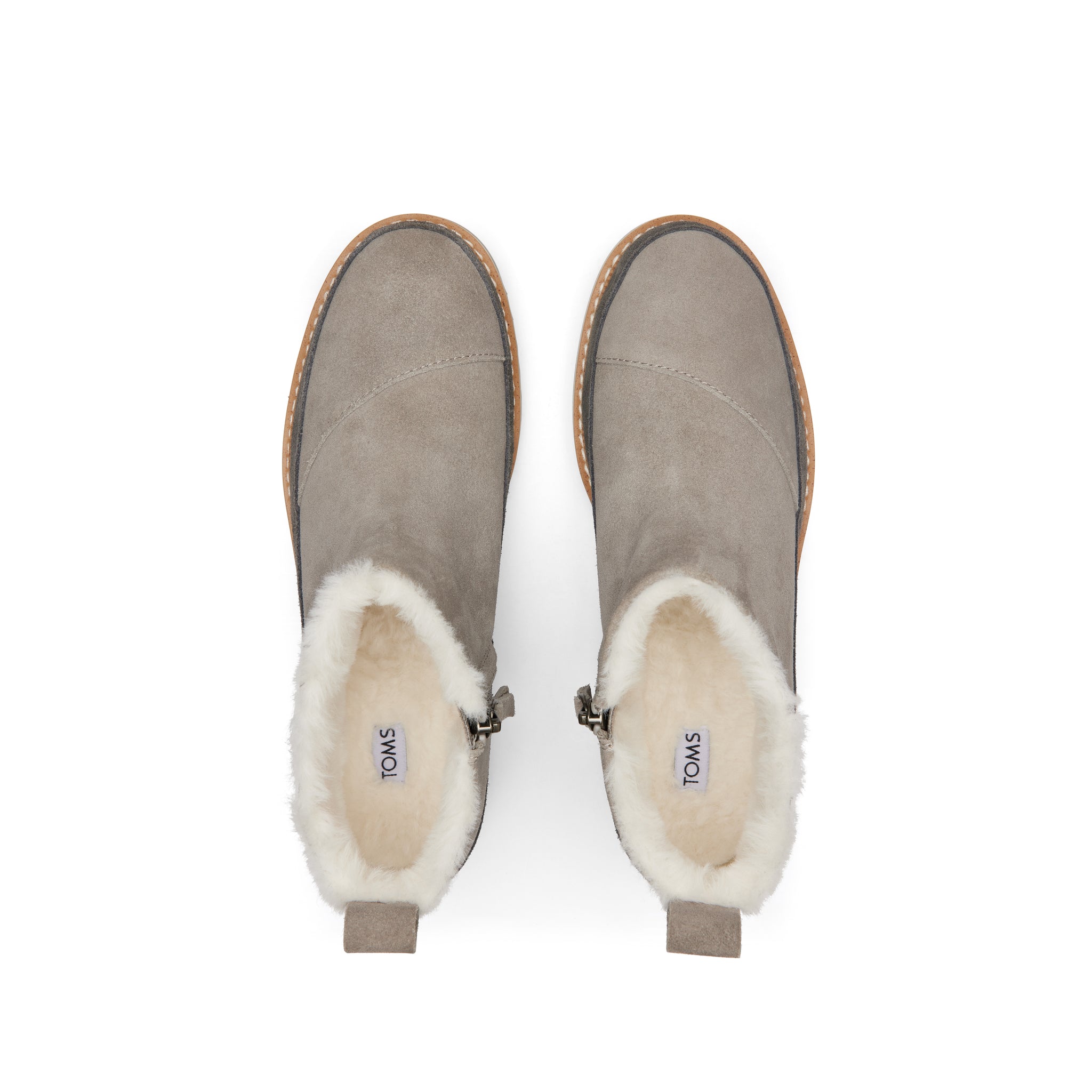 Marlo Grey Water Resistant Faux Fur Boot Top View