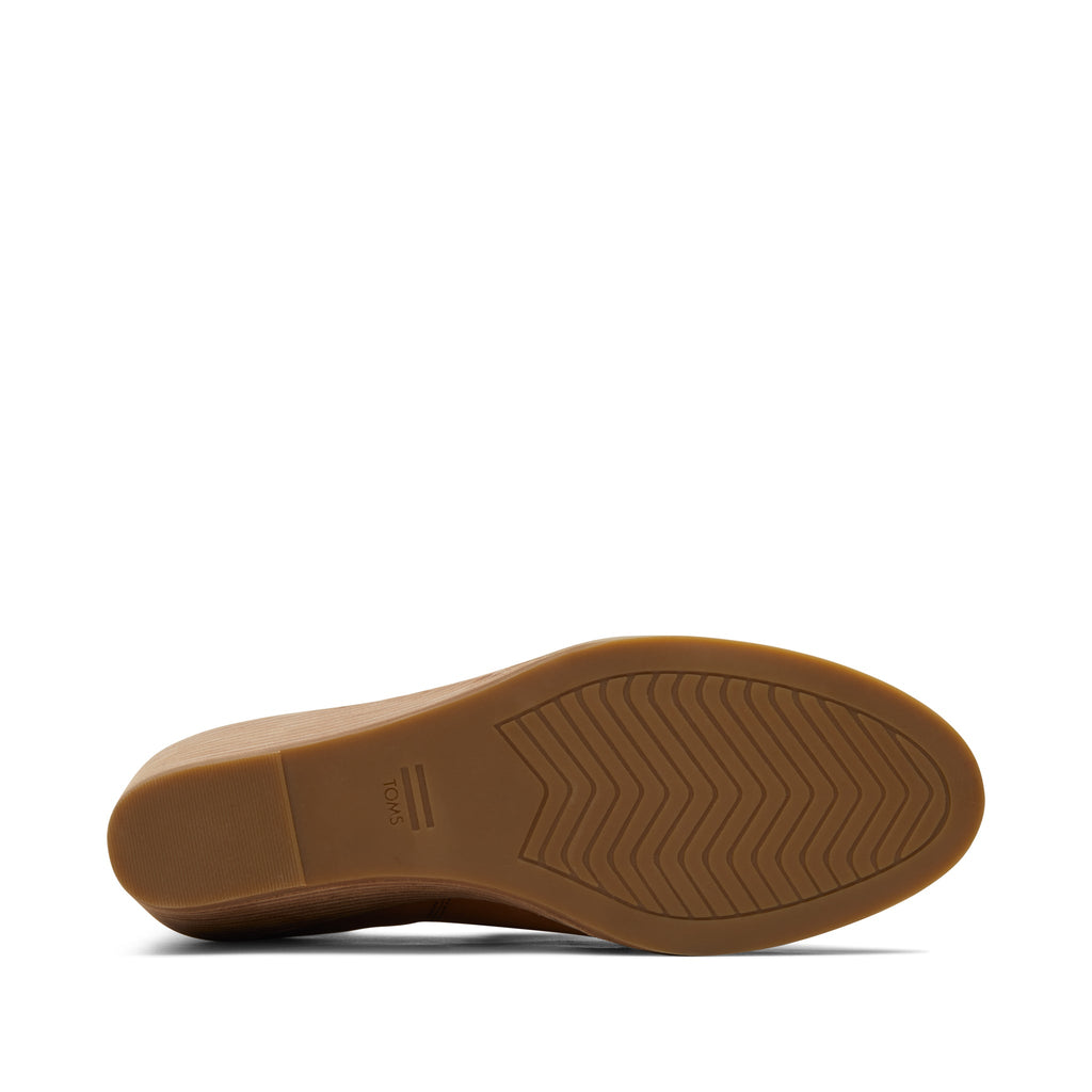 Kallie Tan Leather Wedge Boot Bottom Sole View