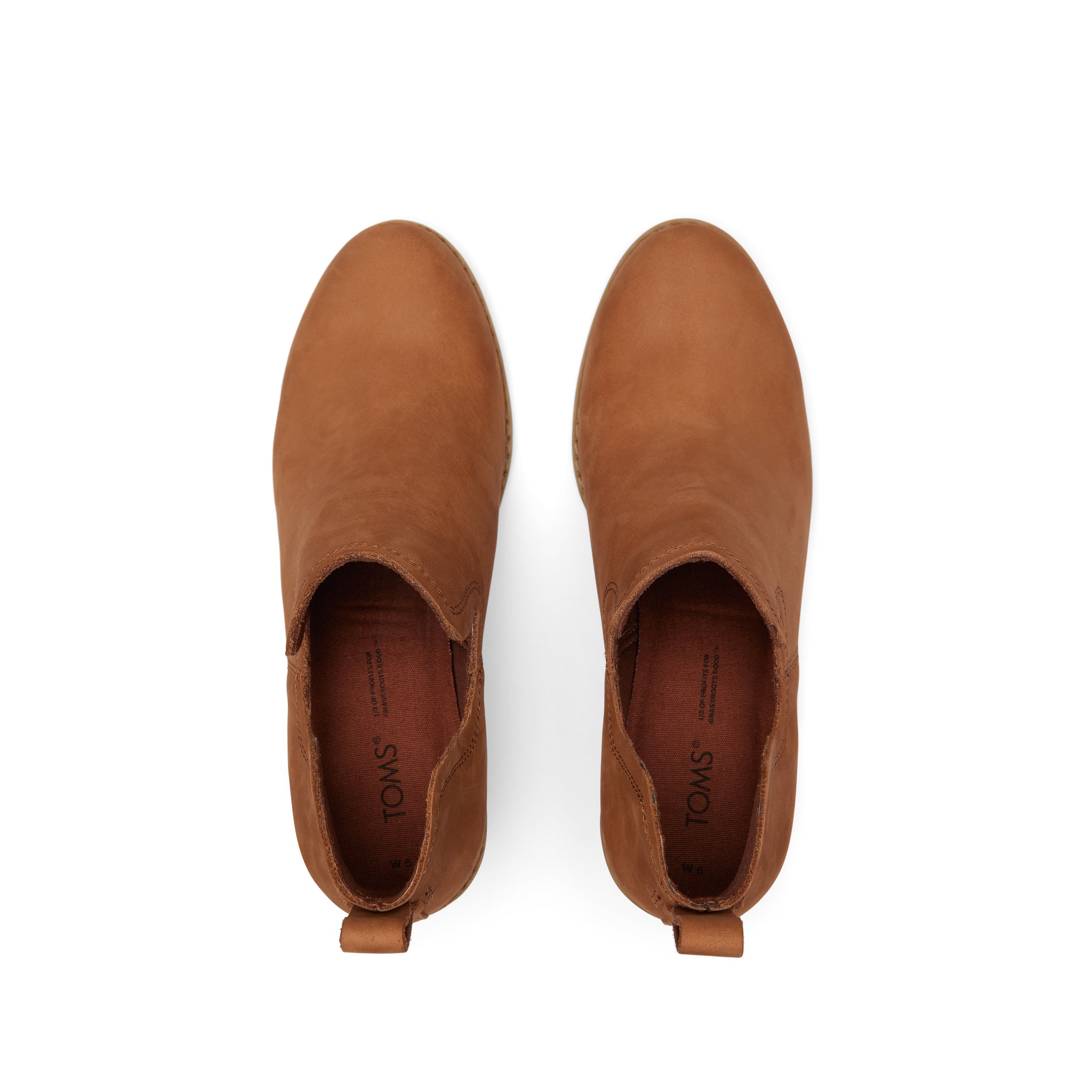 Kallie Tan Leather Wedge Boot Top View