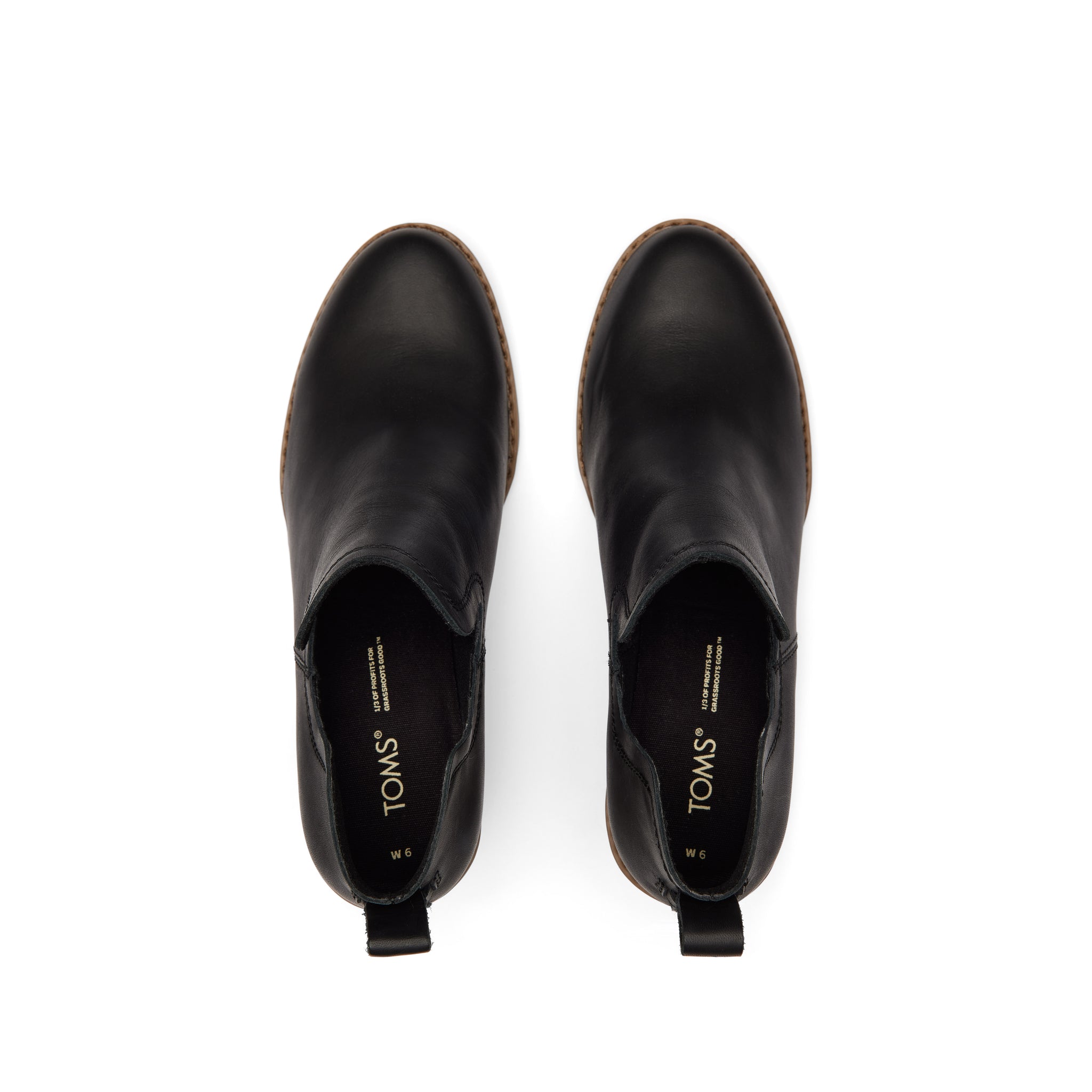 Kallie Black Leather Wedge Boot Top View